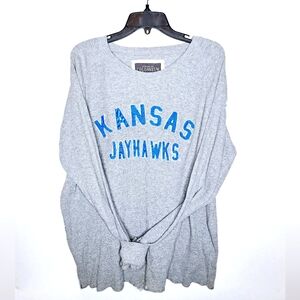 Colosseum Athletics "Rock Chalk In A Thermal" Kansas Jayhawks Thermal shirt.